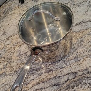 Princess House Silver Stainless Steel Saucepan with Lid